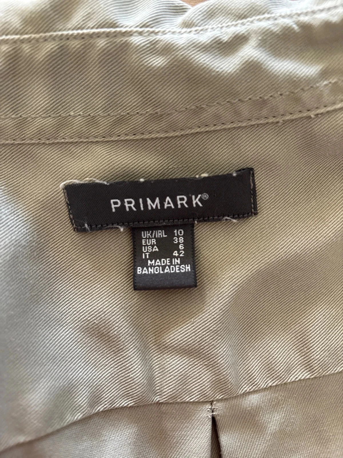 Primark khaki long-sleeve shirt size M / 38 – photo 4